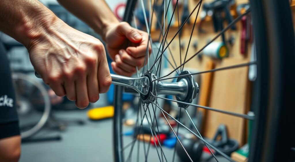 how to tighten spokes on road bike