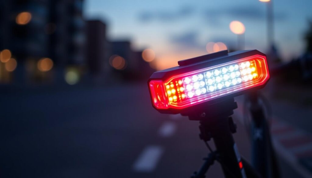 Rack-mounted rear bike light