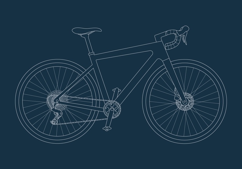 endurance vs race bike geometry vector image