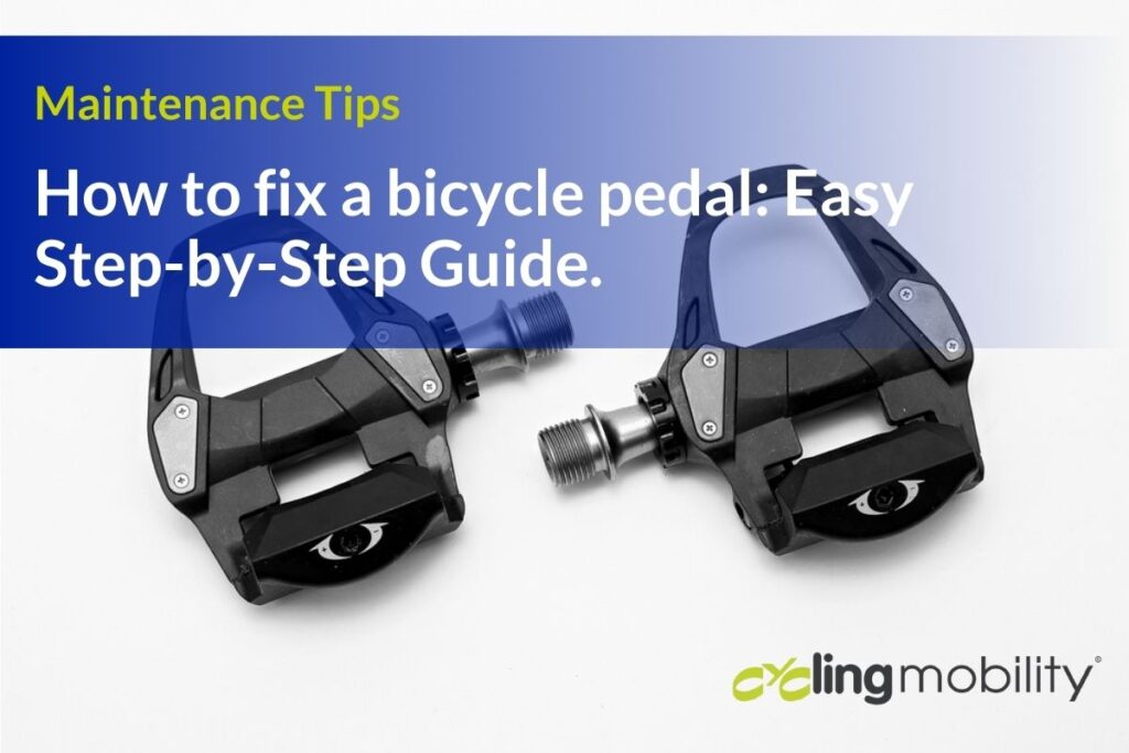 how to fix a bicycle pedal, pair of broken road bike pedal